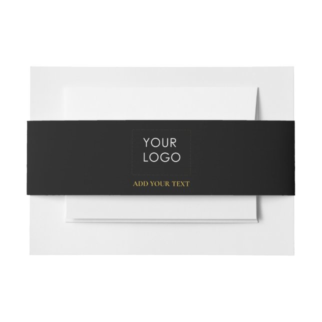 Cintas Para Invitaciones Compañía de negocios con logotipo de Personalizado (Anverso Ejemplo)