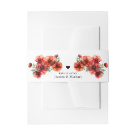 Cintas Para Invitaciones  Con nombres  Serenata de Pétalo Escarlata 