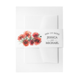 Cintas Para Invitaciones Con nombres y fecha  Serenata de Pétalo Escarlata 