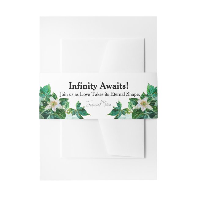Cintas Para Invitaciones Con nombres y texto (Anverso Ejemplo)