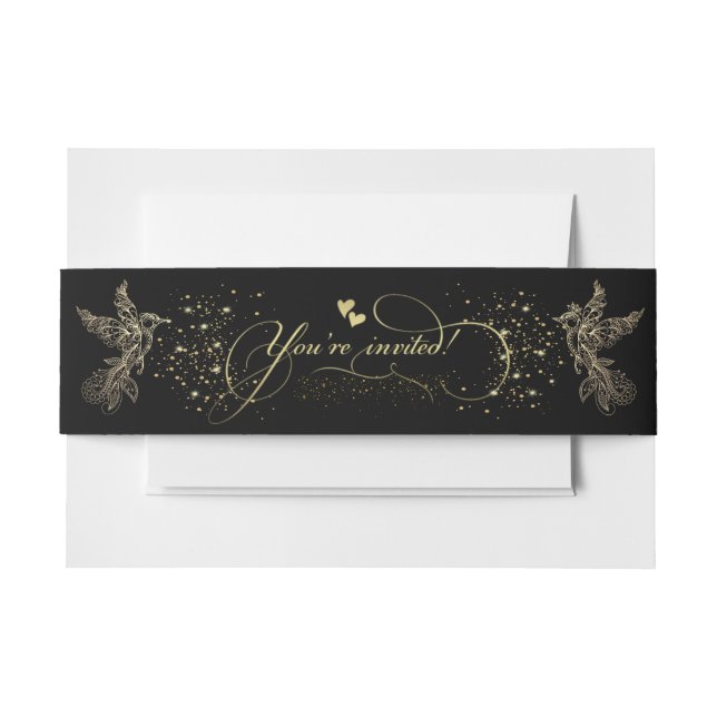 Cintas para invitaciones con palomas (Anverso Ejemplo)