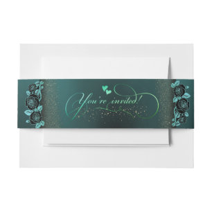 Cintas Para Invitaciones con rosas para invitaciones de compromisos