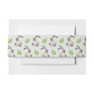 Cintas Para Invitaciones Conejos acuarelas y hierba