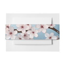 Cintas Para Invitaciones Conjuntos de Bodas de espárragos florales rosados-