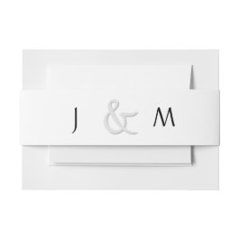 Cintas Para Invitaciones Contemporáneo negro y blanco