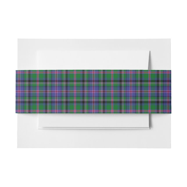 Cintas Para Invitaciones Cooper Scottish Tartan Belly Band (Anverso Ejemplo)