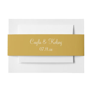 Cintas Para Invitaciones Coordenadas de color de Satin Sheen Gold Fashionab