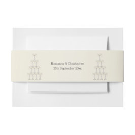 Cintas Para Invitaciones Copas de champán boda