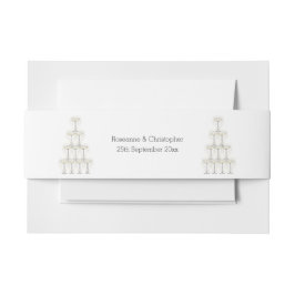 Cintas Para Invitaciones Copas de champán Boda simple