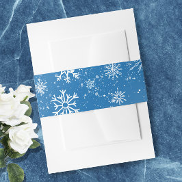Cintas Para Invitaciones Copos de nieve azules