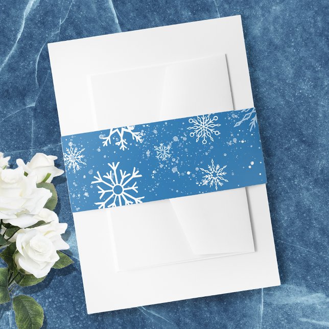 Cintas Para Invitaciones Copos de nieve azules (Subido por el creador)