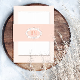 Cintas Para Invitaciones Coral romántico elegante