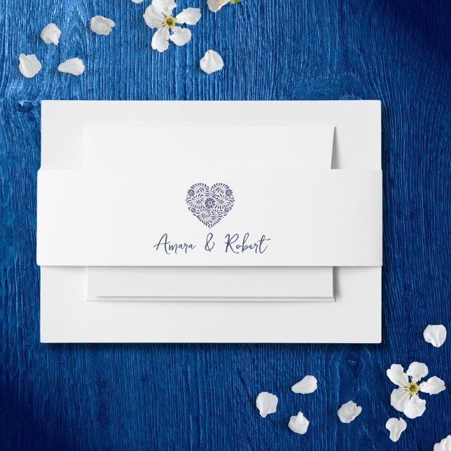 Cintas Para Invitaciones Corazón azul de Talavera (Subido por el creador)