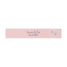 Corazón de lunares crema con monograma rosa azul