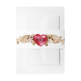 Cintas Para Invitaciones Corazón decorativo | Monograma
