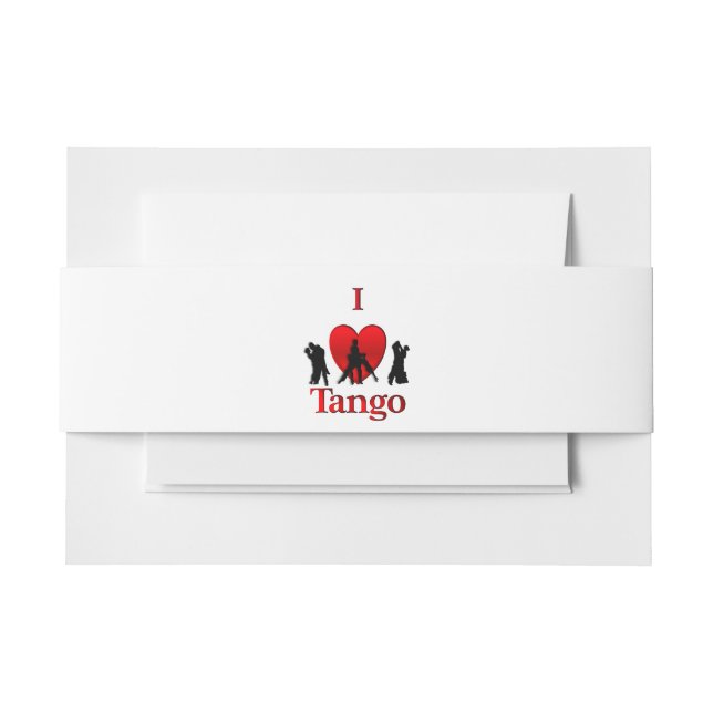 Cintas Para Invitaciones Corazón del tango (Anverso Ejemplo)