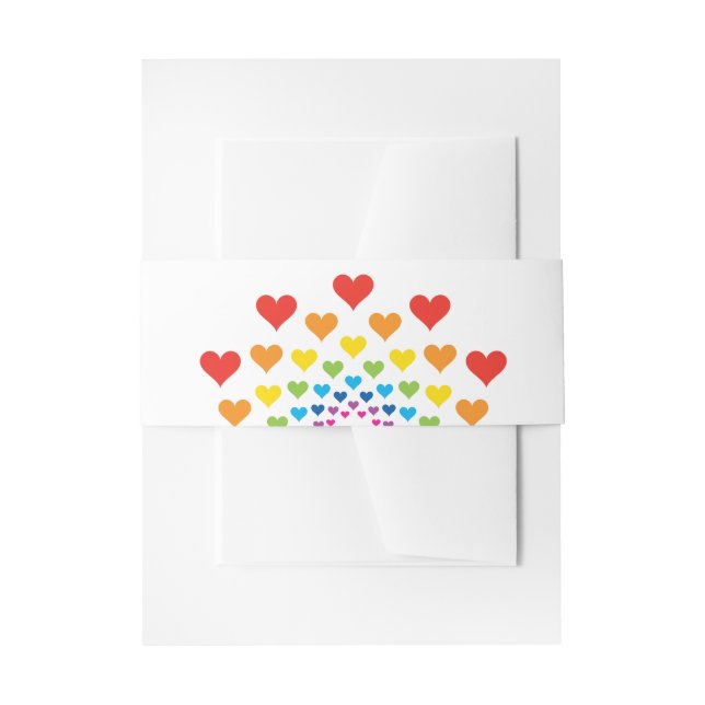 Cintas Para Invitaciones Corazones alrededor de los corazones (Anverso Ejemplo)