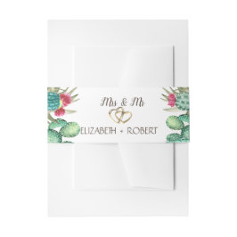 Cintas Para Invitaciones Corazones Cactus de acuarela