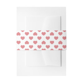 Cintas Para Invitaciones Corazones Rosados Minimalistas Simples