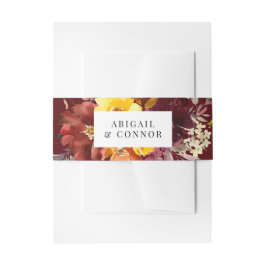 Cintas Para Invitaciones Corona de Otoño Rústica Marsala Naranja Quemada