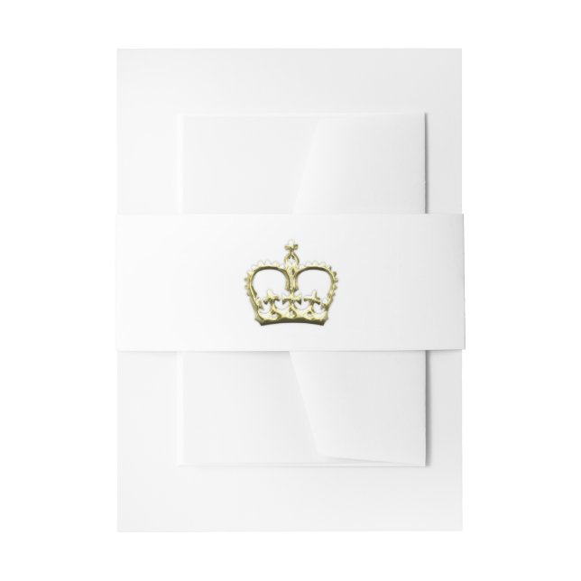 Cintas Para Invitaciones Corona dorada (Anverso Ejemplo)