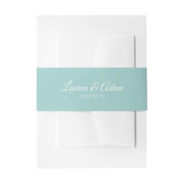 Cintas Para Invitaciones Correas para Invitaciones de Boda | Turquesa Claro