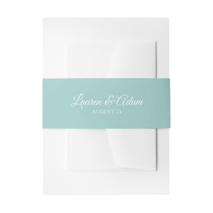 Cintas Para Invitaciones Correas para Invitaciones de Boda Turquesa Claro