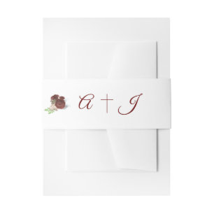 Cintas Para Invitaciones Corsage Rosa de Borgoña