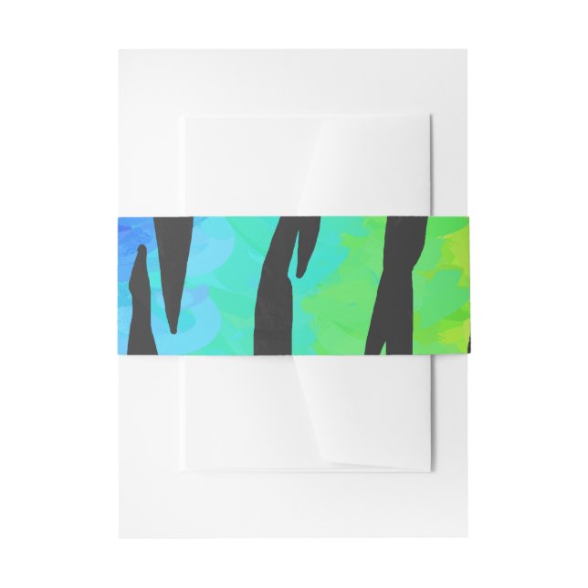 Cintas Para Invitaciones Cosas negras y arcoiris del tigre (Anverso Ejemplo)