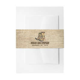 Cintas Para Invitaciones Cowboy del país bota a Boda ruso