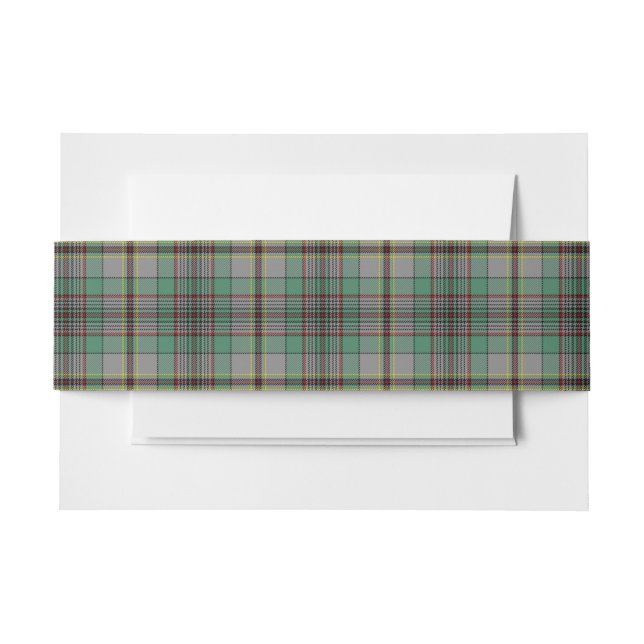 Cintas Para Invitaciones Craig Scottish Tartan Belly Band (Anverso Ejemplo)
