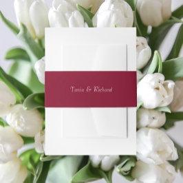 Cintas Para Invitaciones Cranberry Red Simple Stylist Name Boda