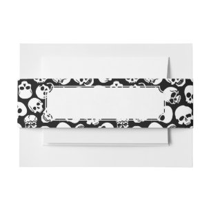 Cintas Para Invitaciones Cráneos en modelo negro del fondo