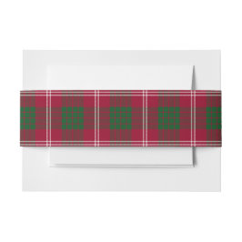 Cintas Para Invitaciones Crawford Scottish Tartan Belly Band