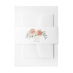 Cintas Para Invitaciones Cream Marfil Watercolor Flor Elegante Boda Boho