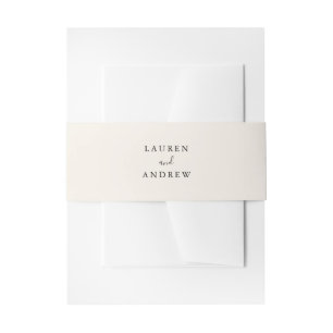 Cintas Para Invitaciones Crema elegante y Boda negro