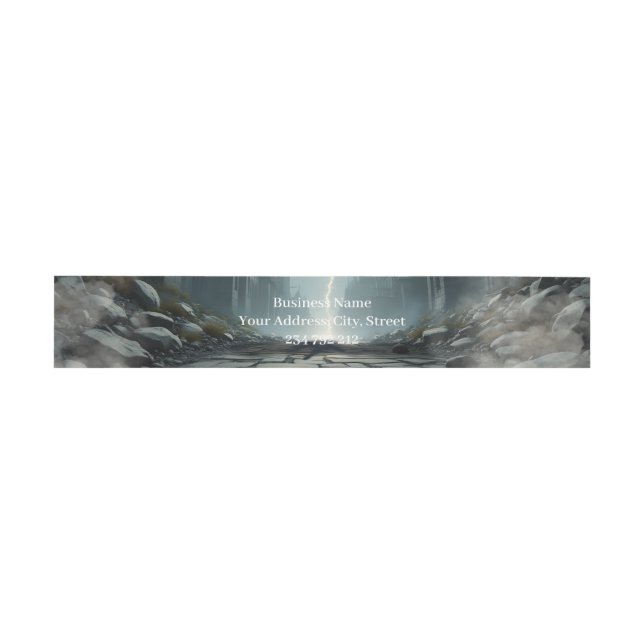 Cintas Para Invitaciones Crimson Cathedral Swan. (Superficie plana)