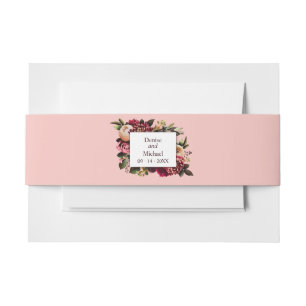 Cintas Para Invitaciones Crisantemo Romántico