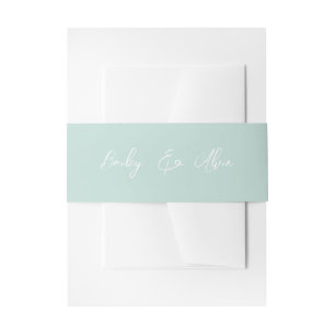 Cintas Para Invitaciones Cristal de mar sólido personalizado para novia