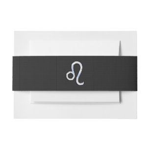 Cintas Para Invitaciones Cromo como signo de Leo en piel de serpiente