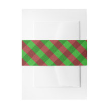 Cuadros rojos y verdes con purpurina