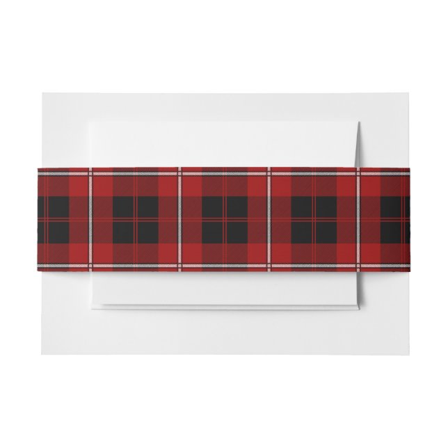 Cintas Para Invitaciones Cummingham Scottish Tartan Belly Band (Anverso Ejemplo)