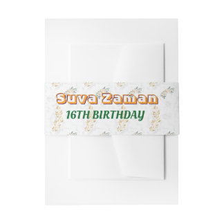Cintas Para Invitaciones Cumpleaños 16 Elegante Flor de Rosa Blanca
