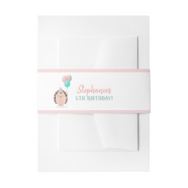 Cintas Para Invitaciones Cumpleaños de Cute Hedgehog