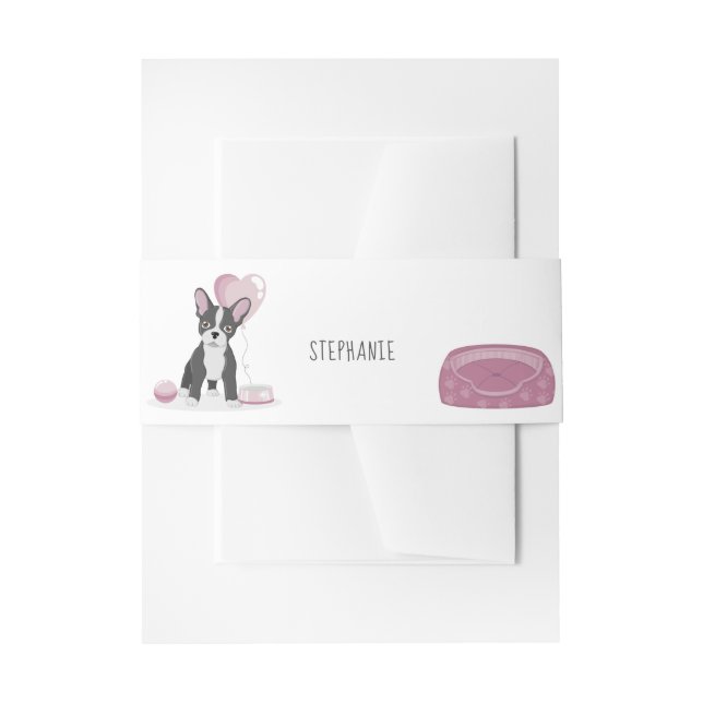 Cintas Para Invitaciones Cumpleaños del Bulldog francés (Anverso Ejemplo)