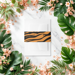Cintas Para Invitaciones Cumpleaños del Safari de la Selva Tigre Stripe