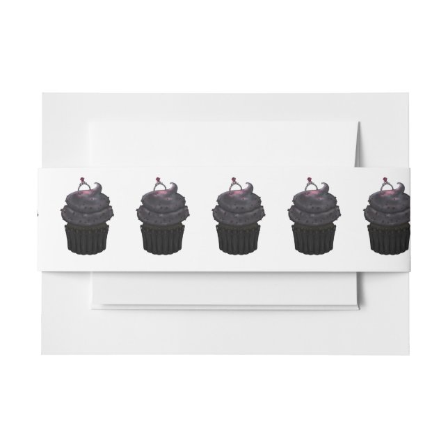Cintas Para Invitaciones Cupcake de compromiso dulce (Anverso Ejemplo)