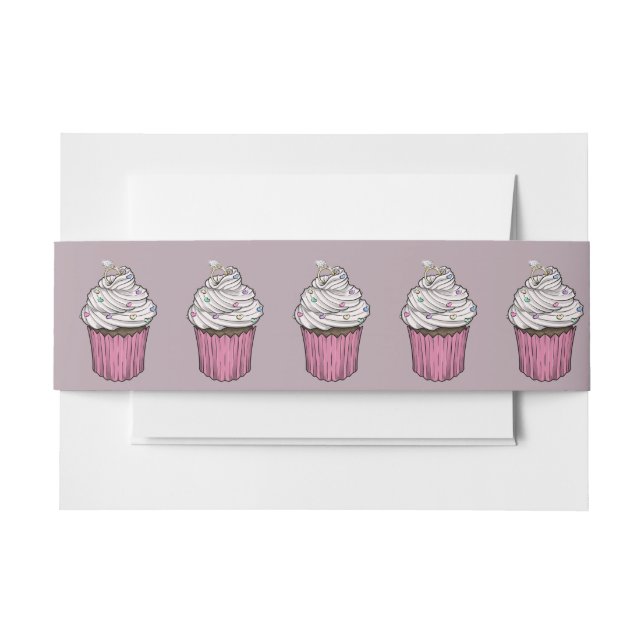 Cintas Para Invitaciones Cupcake de Propuesta Dulce (Anverso Ejemplo)