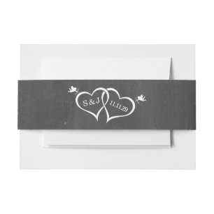 Cintas Para Invitaciones Cupid Hearts Chalkboard