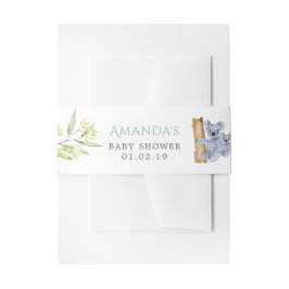 Cintas Para Invitaciones Cute Koala Bears Eucalyptus deja Baby Shower